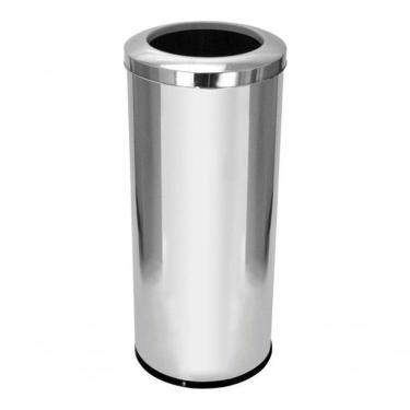 Imagem de Lixeira Inox com Aro 50 Litros em Aço Inox Abertura Superior Funcional para Ambientes Inox Higipack
