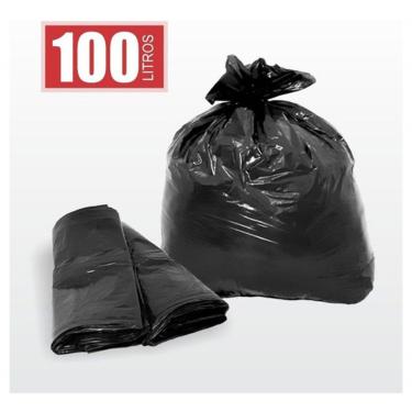 Imagem de Saco para Lixo Saco de Lixo 100 Litros Comum 50 Und. para Descarte de Resíduos em Polie...
