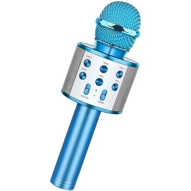 Imagem de Microfone Infantil de Karaokê sem Fio Bluetooth WS-858 com Auto-Tune Cancelamento de Ru...