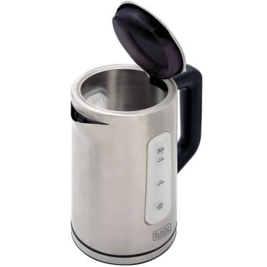 Imagem de Chaleira Elétrica Black+ Decker Gourmand Gris KEPG - 1,8L - Ajuste Temperatura e Deslig...