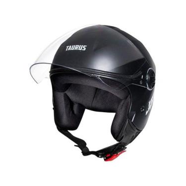 Imagem de Capacete Moto Joy 23 Taurus Aberto Várias Cores Motoboy, Preto Fosco, 