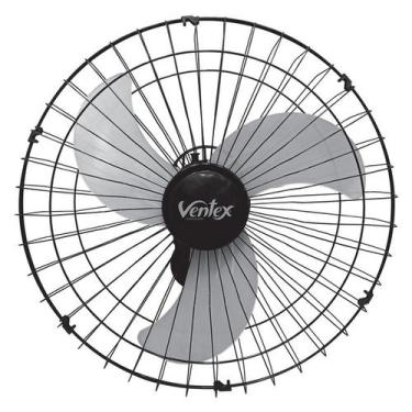 Imagem de Ventilador de parede tex6 60cm bivolt 210w ventex, Preto, Bivolt