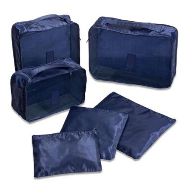 Imagem de Kit Necessaire Organizadoras Viagem - XBT, Azul