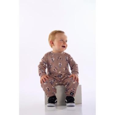 Imagem de Macacão Bebê Malha Thermosoft Quimby, Marrom