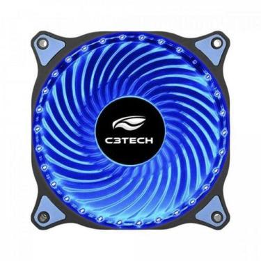 Imagem de Cooler gabinete f7-l130bl storm 12cm preto/led azul c3tech
