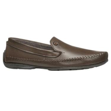 Imagem de Mocassim Pegada Couro Masculino - 140771, Marrom, 40