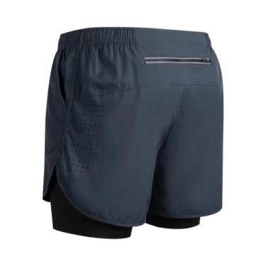 Imagem de Shorts Masculinos De Secagem Rápida 2 Em 1 Para Academia E Corrida, Te