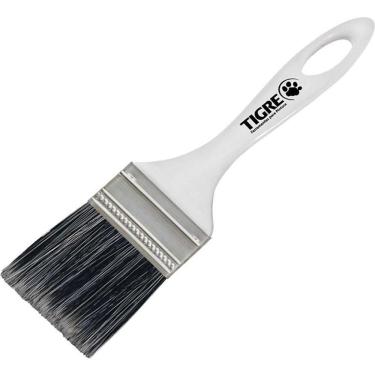 Imagem de Kit 12 Trinchas de Pintura 713 Simples 1 Polegada Multiuso Filamento Sintético Gris Tigre