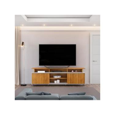 Imagem de Rack para TV até 70" 2 Portas DJ Móveis Olimpic, Cedro e Bali