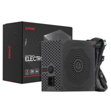 Imagem de Fonte Gamer PCYES Electro V2 750W BLACK Vulcan 80 PLUS Bronze - ELECV2