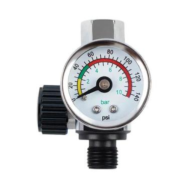 Imagem de Kit Regulador De Pressão De Ar Multicolorido 1/4-NPT Com Manômetro, Vá