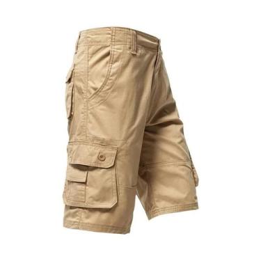 Imagem de Bermudas Cargo Masculinas Tamanho Grande Esportivas Hip Hop Streetwear