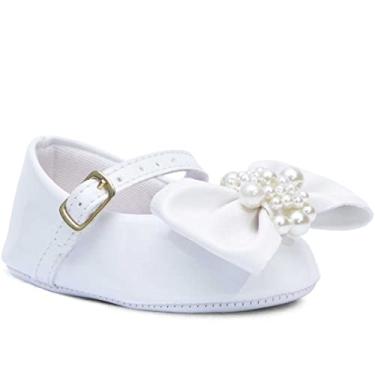 Imagem de Sapatilha Bebe Pópidi Menina Laço Pérola 01.07 (Branco, BR, Bebê, Alfa, M)