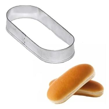 Imagem de Aro Modelador Para Pão De Hot Dog 15x7x3,0cm Aço Inox