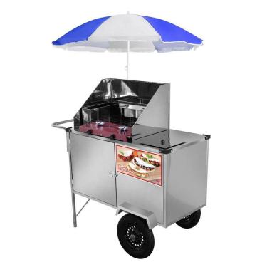 Imagem de Carrinho de Tapioca Luxo com Rodas Pneumáticas e Guarda Sol - Cefaz