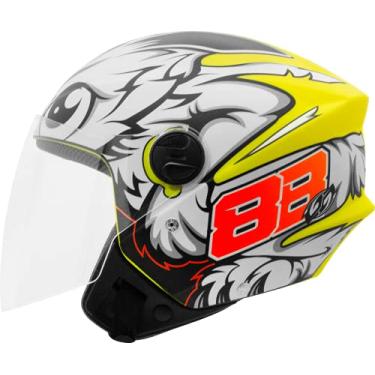 Imagem de Capacete Aberto Pro Tork New Liberty 3 Three GP 88 Amarelo fosco 56