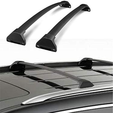 Imagem de UDP 2 peças de alumínio para bagagem, bagagem, trilho superior, barras transversais para Honda Acura MDX 2014-2020 - preto