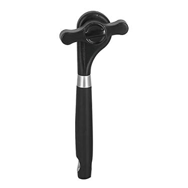 Imagem de abridor de lata manual seguro para alimentos,Abridor de lata manual, abridor de garrafas de aço inoxidável, alça ergonômica com borda de lata lisa de segurança (Straight handle K3)