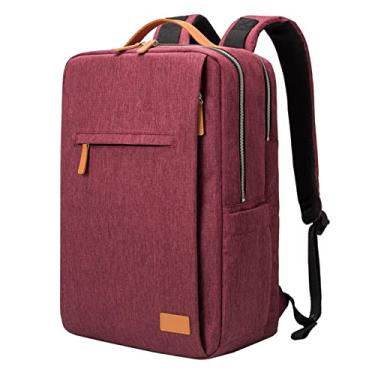 Imagem de Malas para notebook, mochilas leves, malas para viagem, malas para notebook, porta de carregamento USB, mochila clássica para estudantes (Red)
