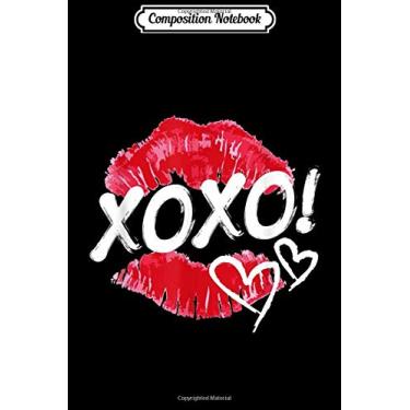 Imagem de Composition Notebook: XOXO - Love - kiss me - Valentine's Day Journal/Notebook Blank Lined Ruled 6x9 100 Pages
