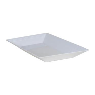 Imagem de Travessa Para Alimentos Formato Retangular Branco 34X18x4cm - Paramoun