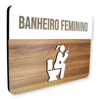 Imagem de Placa De Sinalização | Banheiro Feminino - MDF 30x21cm