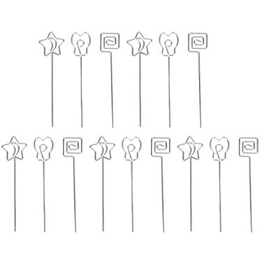 Imagem de Porta-fotos, formato bonito de longa duração, conveniente e prático, suporte de cartão decorativo atraente para escritório para festa de aniversário (prata)