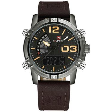 Imagem de Relógio Masculino Naviforce 9095 - Marrom Preto