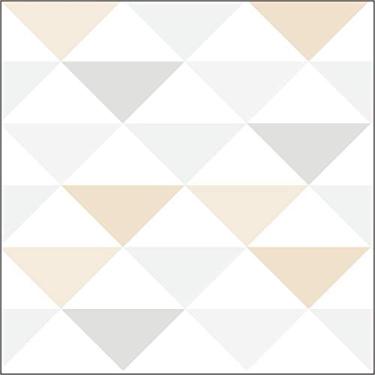 Imagem de Papel De Parede Infantil Brincar 3603 Vinílico Triangulo Bege Cinza