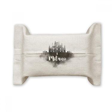 Imagem de Capa de papel de tecido de algodão para pintura de cidade com tinta marcada da Milano Italy