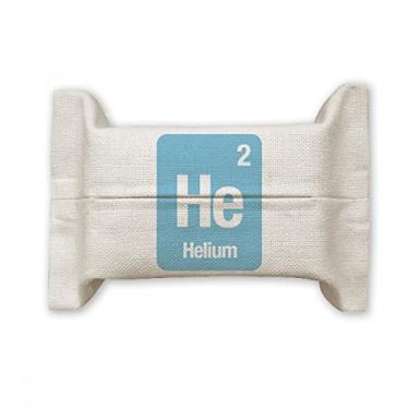 Imagem de He Helium Elemento Químico Ciência Suporte de Cobertura de Papel Lenço de Algodão