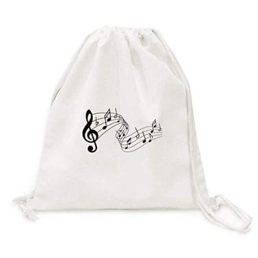 Imagem de Mochila Movg 5-le Staff azul lona cordão bolsa compras viagem viagem