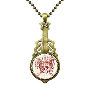 Imagem de DIYthinker Coringa, Coringa, Coroa, Esqueleto com Padrão de Cartão, Colar Antigo, Joia de Violão, Pingente Música