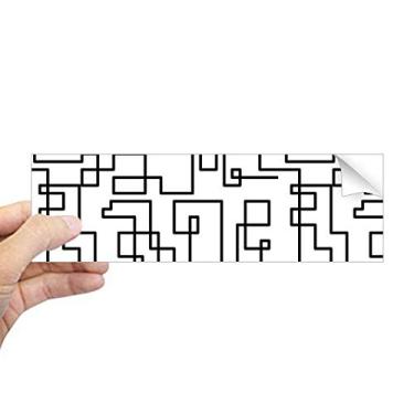Imagem de DIYthinker Adesivo retangular de para-choque, decalque de janela com desenho de grão de arte hexagonal