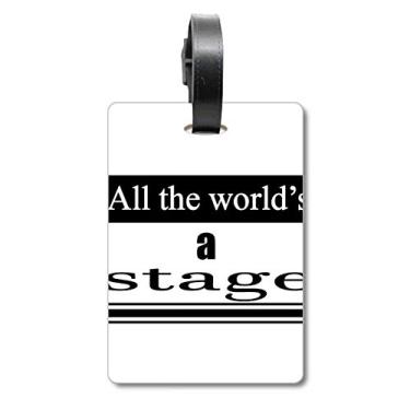 Imagem de Shakespeare World Is A Stage Bolsa de Bagagem Etiqueta de Bagagem Etiqueta de Scutcheon