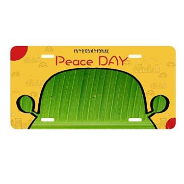 Imagem de DIYthinker Fotografia imagem de folha de banana natureza placa placa etiqueta decoração de carro dia da paz