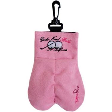 Imagem de Bolsa de golfe feminina MySack - vem com 2 bolas de golfe rosa. Esta bolsa de bola de golfe é um ótimo dia das mães, aniversário para ela. Estes sacos de golfe rosa para mulheres são o melhor presente para golfe.