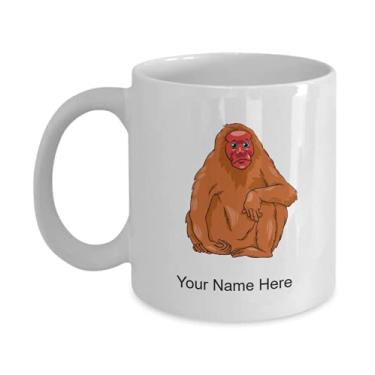 Imagem de Caneca personalizada Uakari-animal-desenho animal, xícara de café Uakari-animal-desenhado, ideia de presente Uakari-animal-desenho animado - Caneca de café 325 ml