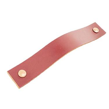 Imagem de Puxador Full Parafuso - Couro Legítimo Mogno - Parafuso Cobre