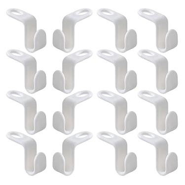 Imagem de DOITOOL 40 pçs ganchos de conector de cabide de roupas em cascata de plástico resistente economia de espaço gancho de conexão em cascata para roupas de casaco