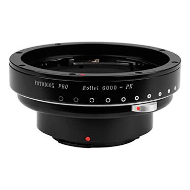Imagem de Adaptador de montagem de lente Fotodiox Pro com íris de controle de abertura embutida, para lentes Rollei (Rolleiflex) 6000 Series para câmeras DSLR Pentax K-Mount (PK)