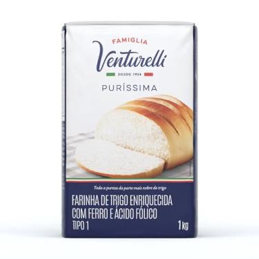 Imagem de Farinha de Trigo Puríssima de 1 Kg, Tipo 1, Famiglia Venturelli.