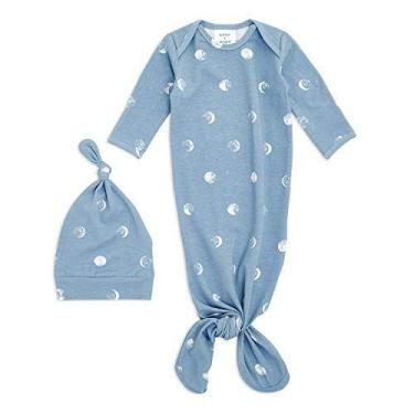 Imagem de Aden + Anais Comfort Knit Knotted Newborn Baby Gown And Hat, Super Sof