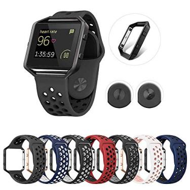 Imagem de Pulseira Silicone NK Sport para Fitbit Blaze - Marca Ltimports (Preto)