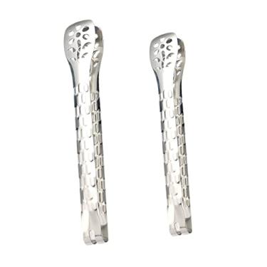 Imagem de HEMOTON 2 Unidades Pinça Para Grelhar Em Aço Inoxidável Pegador De Bolo Pinça Espátula Aperto De Tesoura Para Churrasco Utensílios De Cozinha Pinça De Cozinha Pão Multifuncional Bife