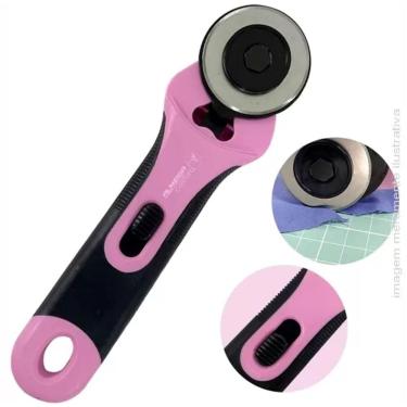 Imagem de Cortador Manual Circular 45Mm Para Costura E Patchwork - Cl-45Nr Rosa
