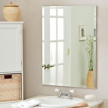 Imagem de Espelho Banheiro Lapidado Bisotê 30X60cm Com Pendurador - Woodglass