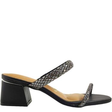 Imagem de Tamanco Feminino Casual Salto Médio com Strass Vizzano 6428.134