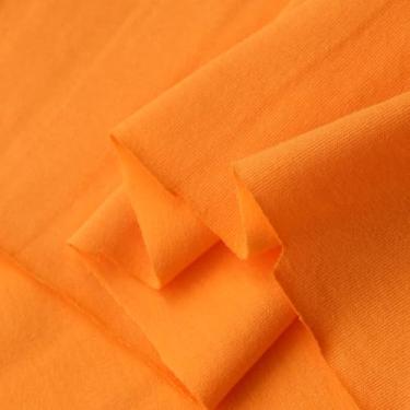 Imagem de Verão algodão malha tecido liso roupas bebê BJD camiseta manga curta moletom fino (18 laranja, cortado por metro)