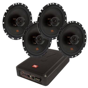 Imagem de Caixa JBL Ativa Amplificada SW8A-MS 200w + 4 Alto Falantes 6  JBL Flex4 6TRFX55 220 Watts Rms